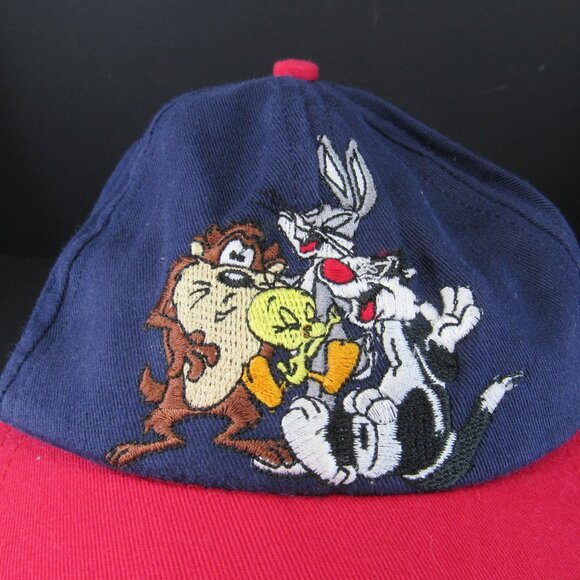 ACME Kids 1992 Warner Bros Taz, Tweety, Bugs and Sylvester Snapback Cap Hat - Picture 1 of 9